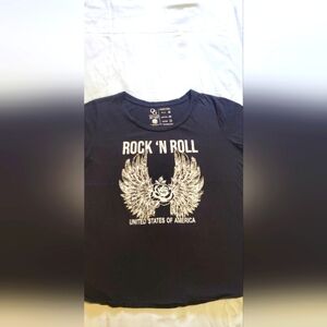 Black Rock 'N Roll Graphic T-Shirt